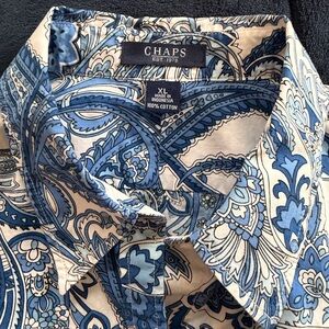 Chaps Blue and Cream Paisley Shirt